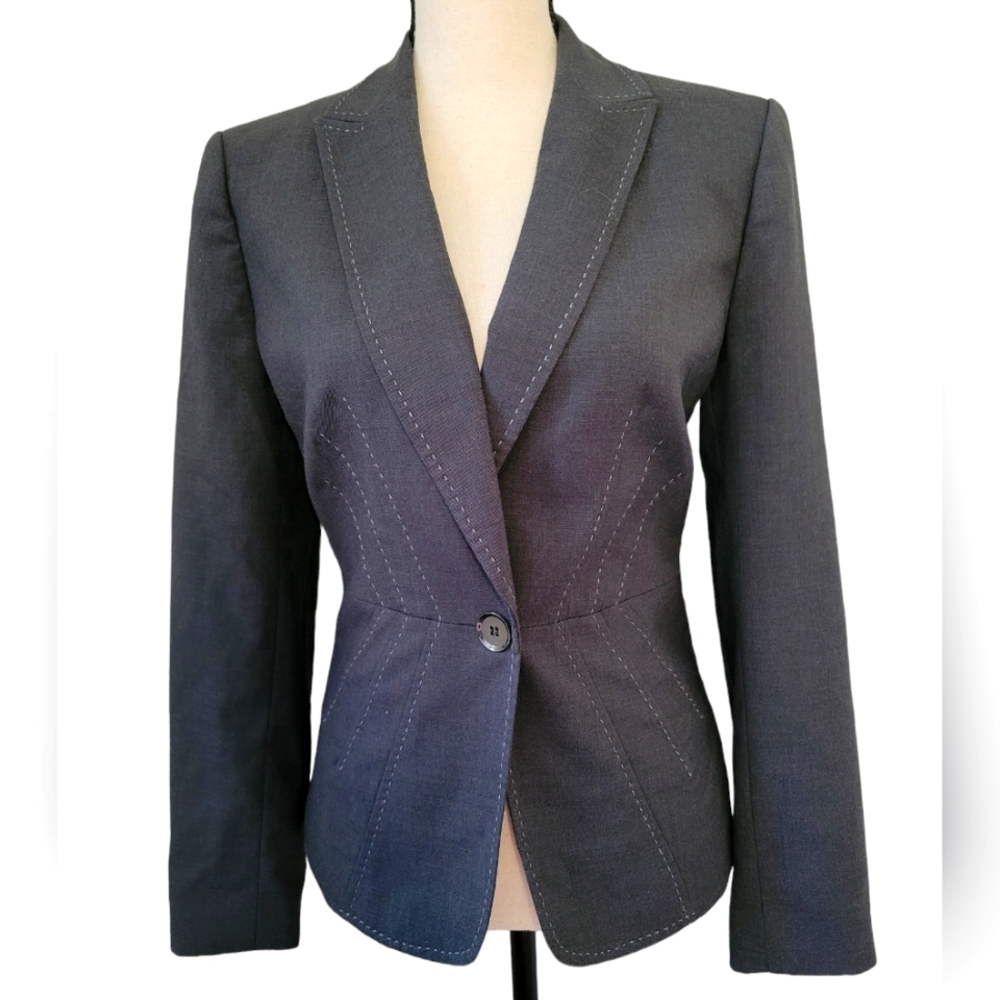 Kasper Size 6 Charcoal Blazer